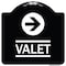 Signmission Valet Right Arrow Heavy-Gauge Aluminum Architectural Sign, 18" x 18", BW-1818-22743 A-DES-BW-1818-22743 - alternate 1